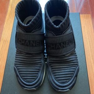 Chanel Stretch Fabric Sneaker Size 36